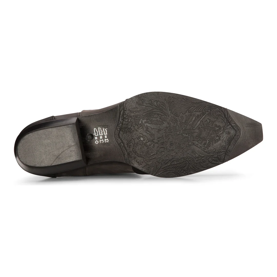 Mens High Western Boots Real Leather Black Riding Dancing Hunting Cowboy Vintage Pointed Toe - Image 5