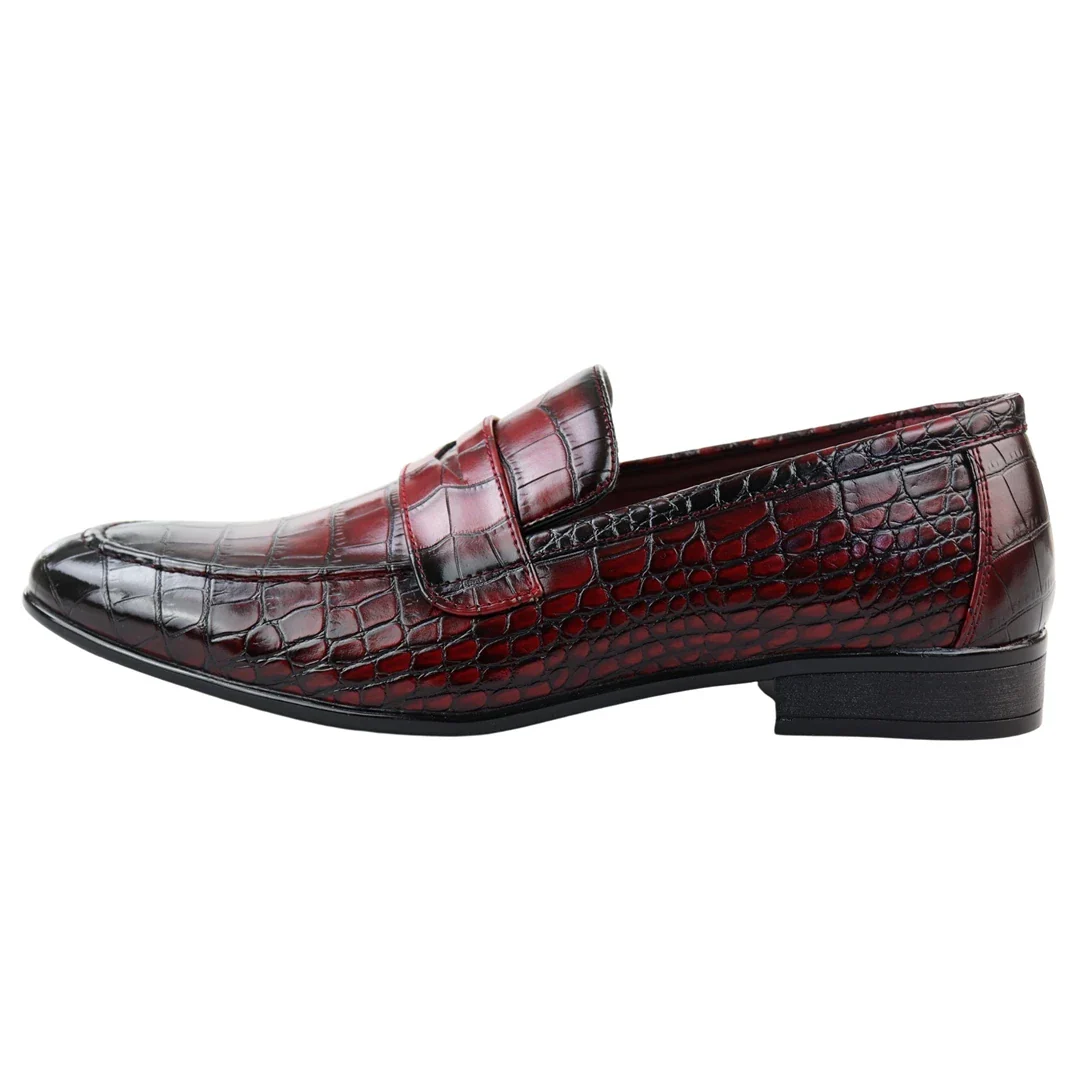 Men’s Slip On Formal Red Loafers