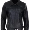Mens Classic Black-Brown Leather Jacket