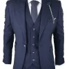 Cavani Connall – Men’s Navy-Blue Check Vintage Suit