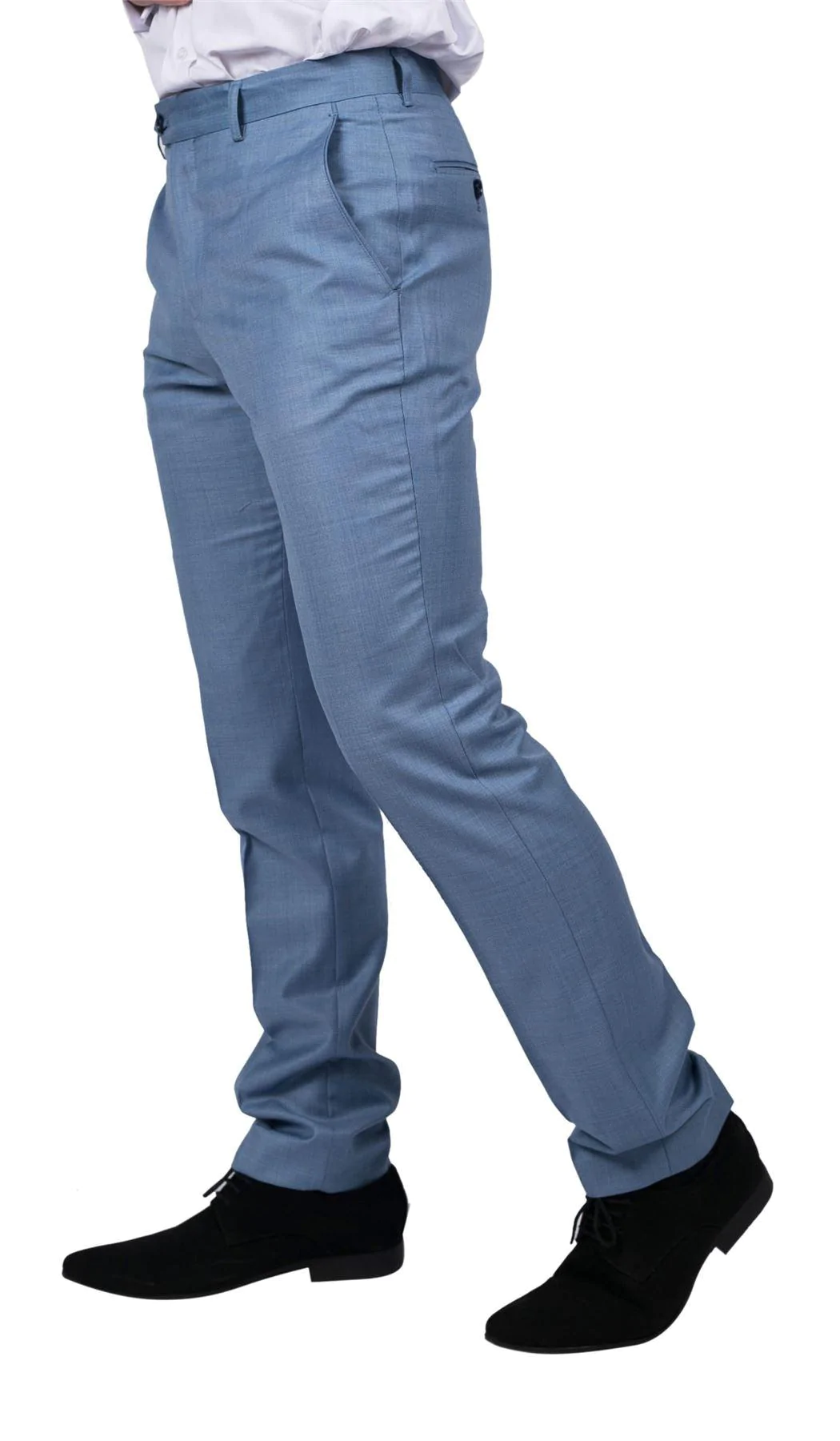 Charles โ Menโs Light Blue Summer Trousers - Image 3