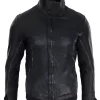 Real Leather Distressed Slim Fit Mens Jacket