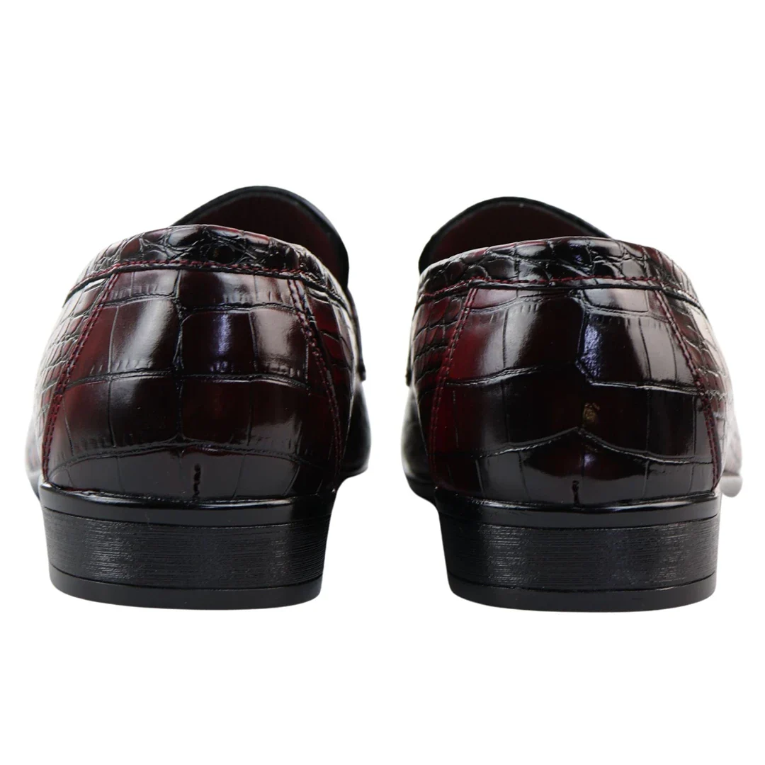 Men’s Slip On Formal Red Loafers - Image 5