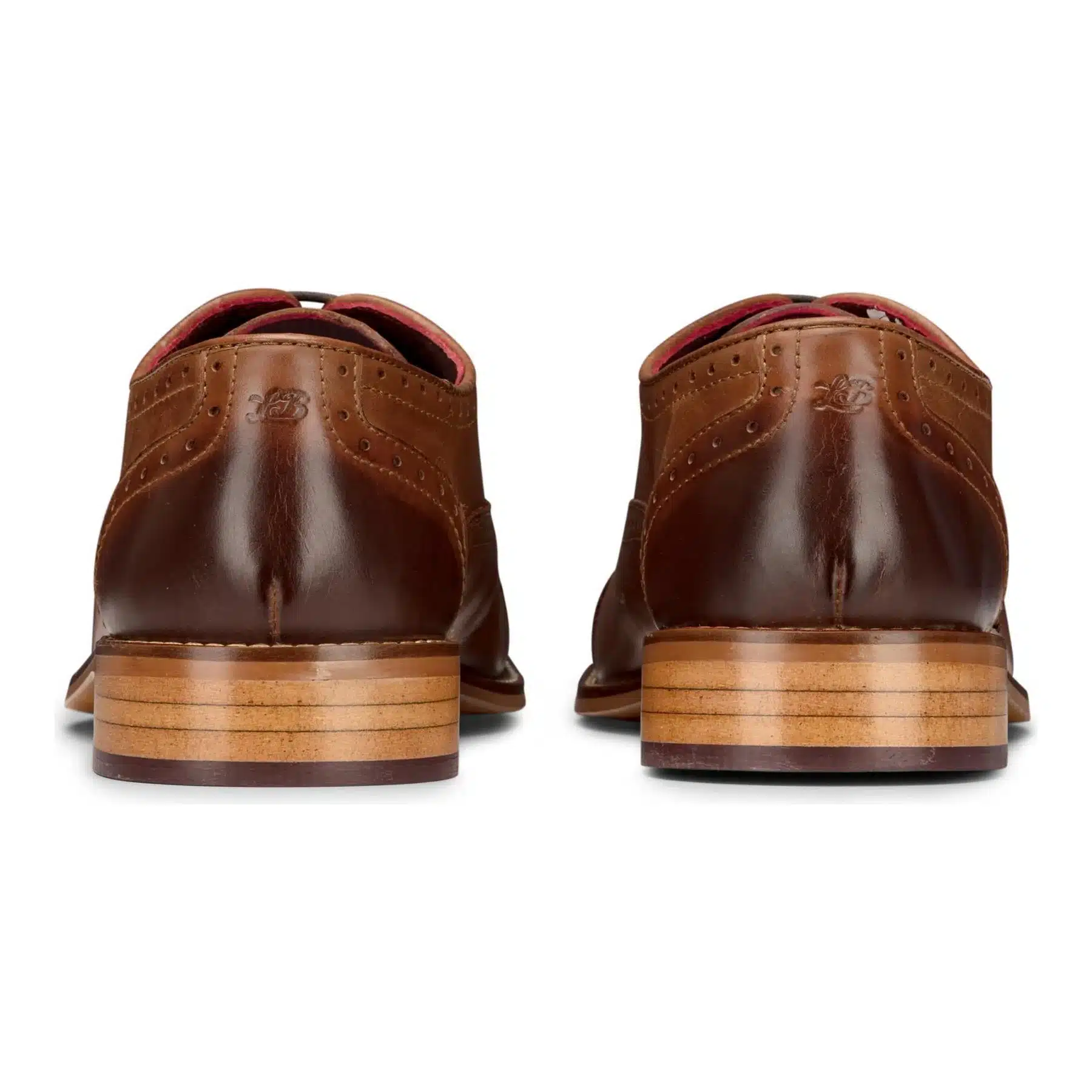 Mens Real Leather Classic Brogues Black Laced Shoes Smart Formal Leather Vintage - Image 3