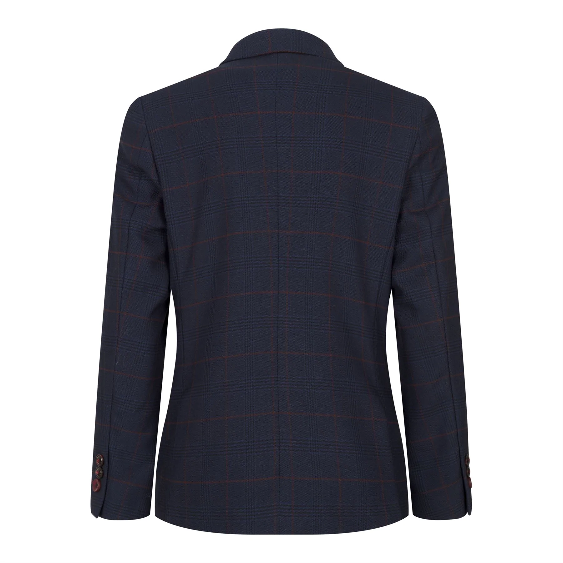 Boys Navy Check 3 Piece Suit Red Edinson Marc Darcy Classic Vintage Wedding - Image 7