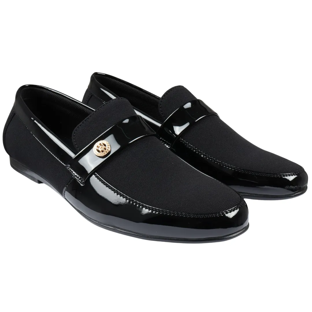 Men’s Slip On Lightweight Black Loafer Shoes - Image 2