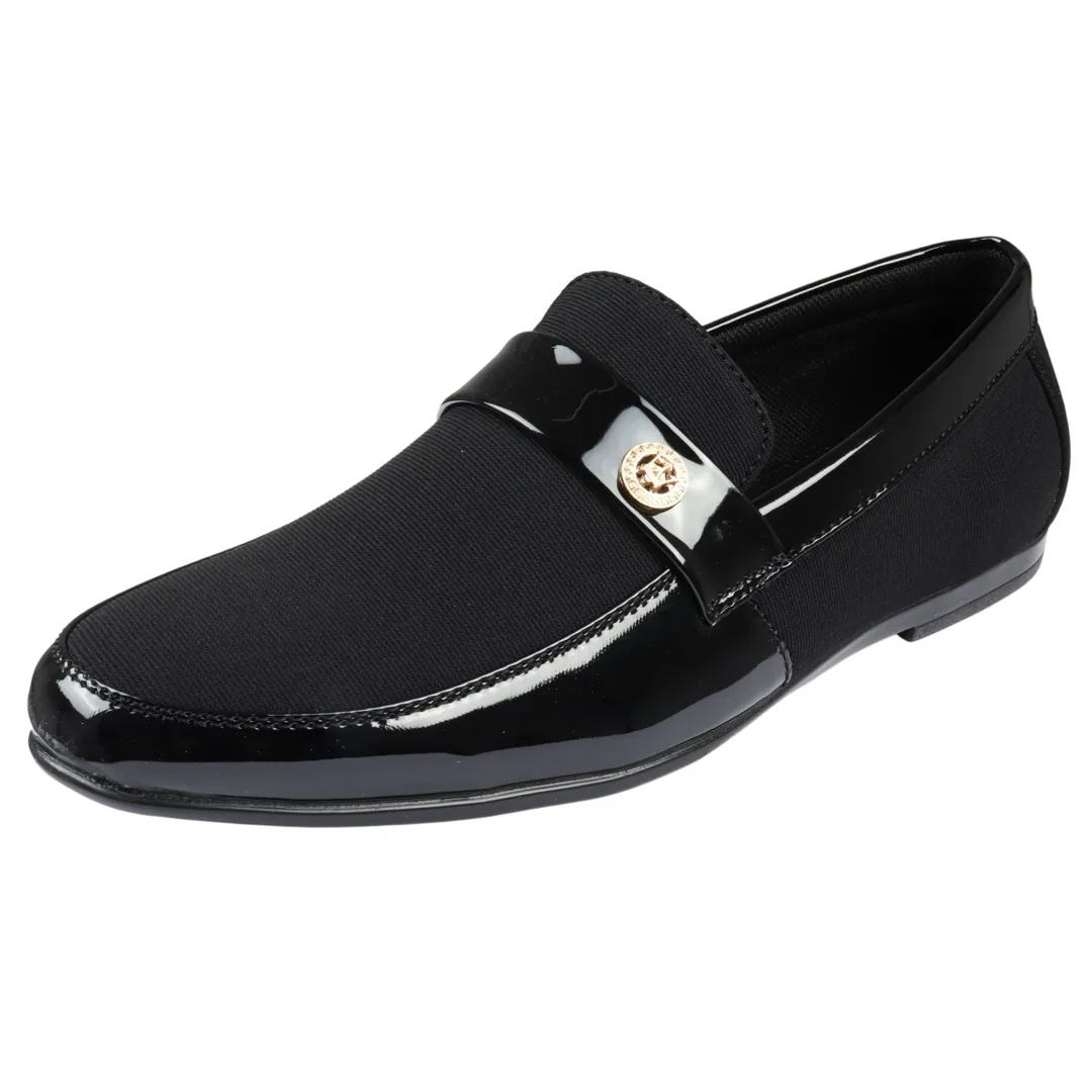 Men’s Slip On Lightweight Black Loafer Shoes - Image 3