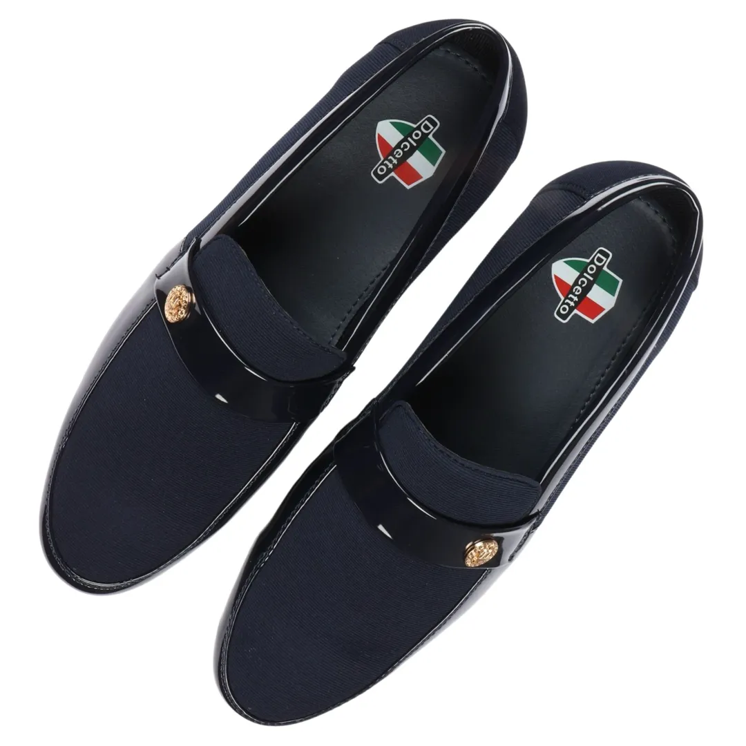Men’s Slip On Lightweight Navy Loafer Shoes - Image 5
