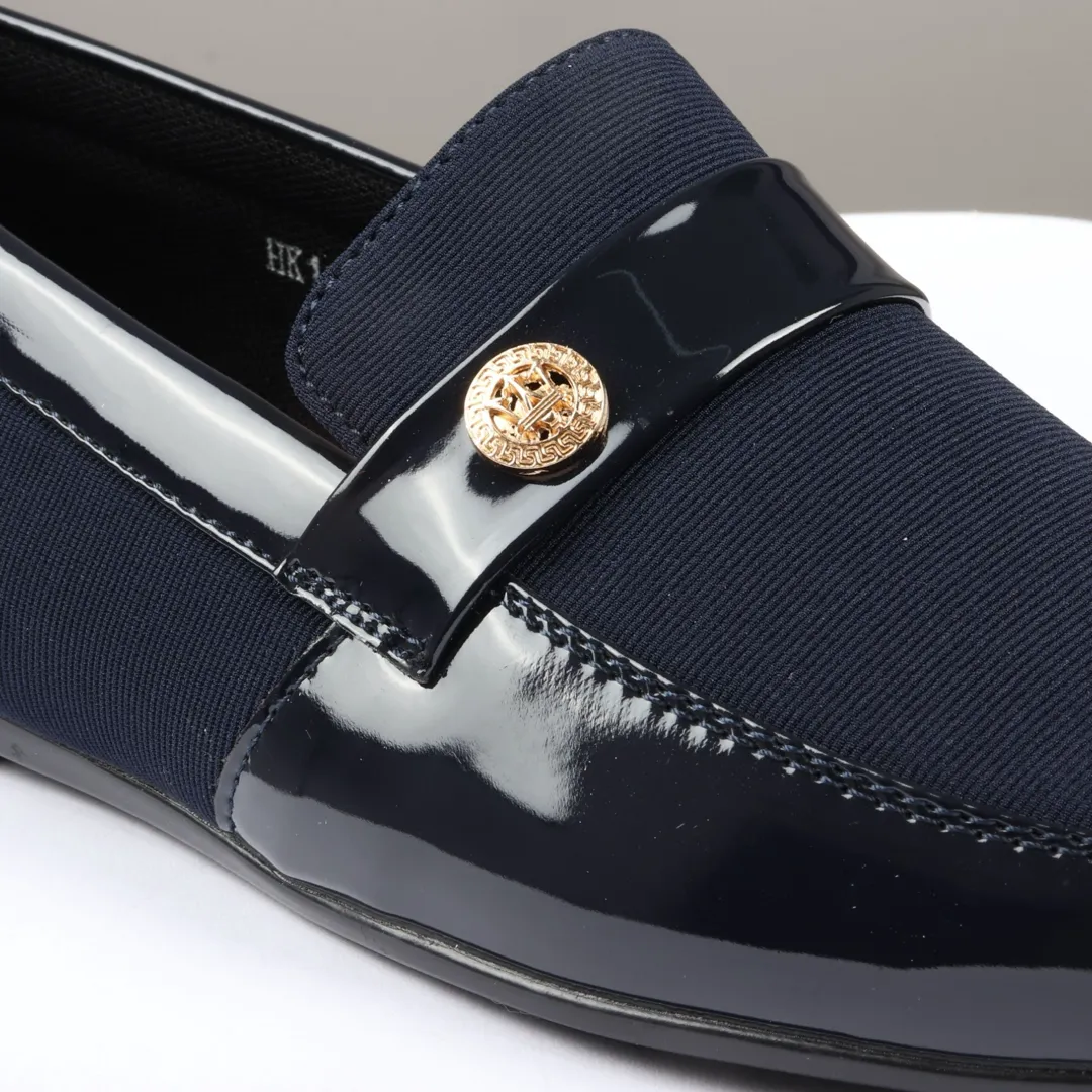 Men’s Slip On Lightweight Navy Loafer Shoes - Image 6