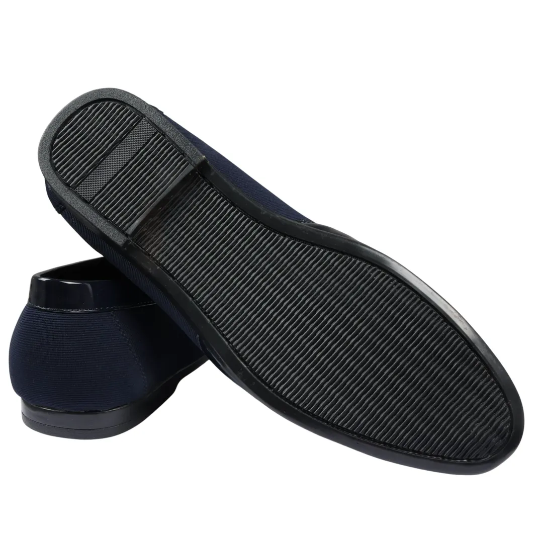 Men’s Slip On Lightweight Navy Loafer Shoes - Image 7