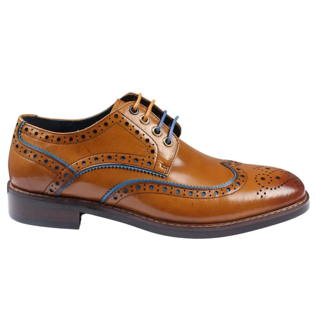 Simon – Men’s Brown Brogue Leather Shoes