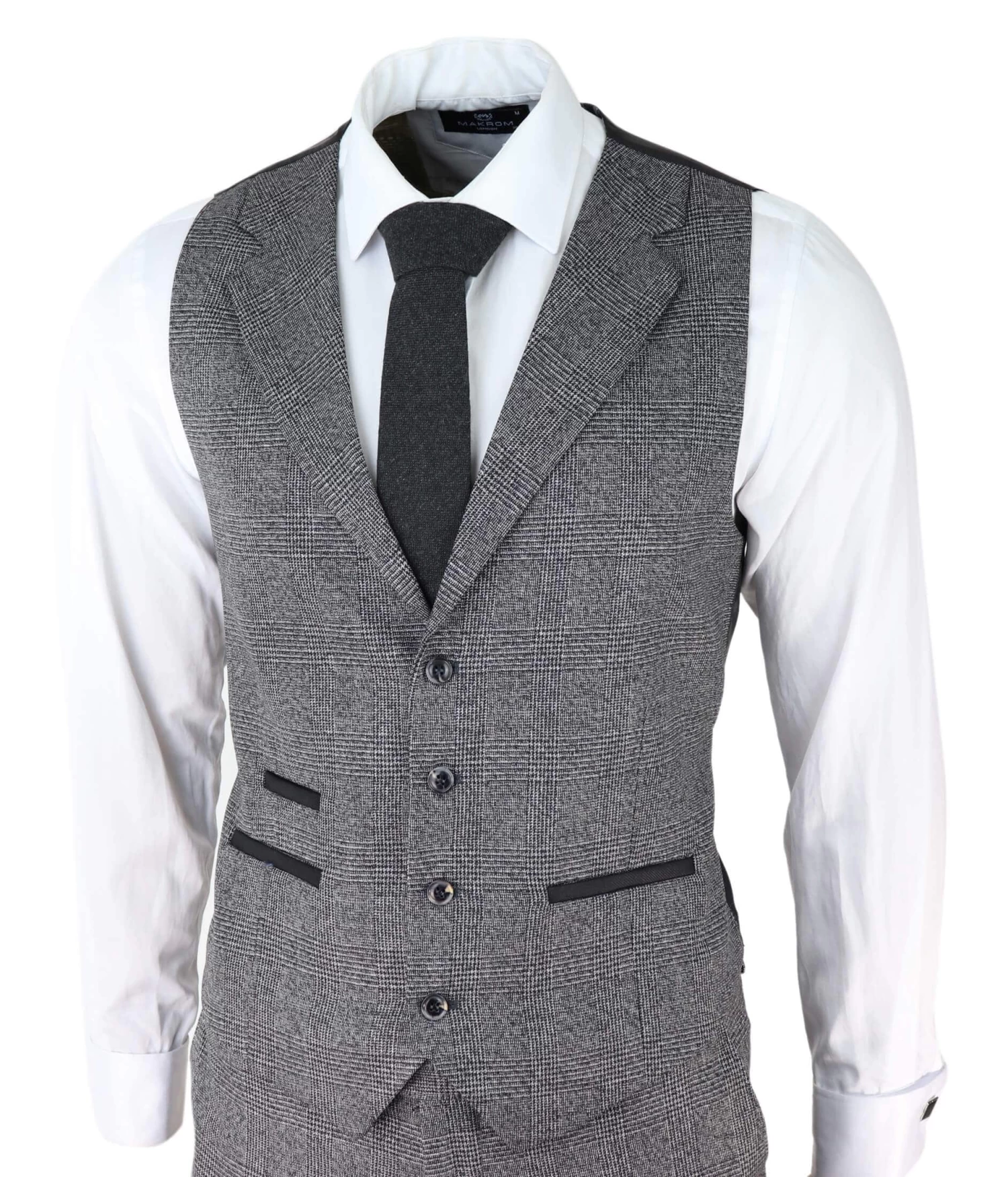 Men’s Grey Glen Check 3 Piece Suit - Image 3