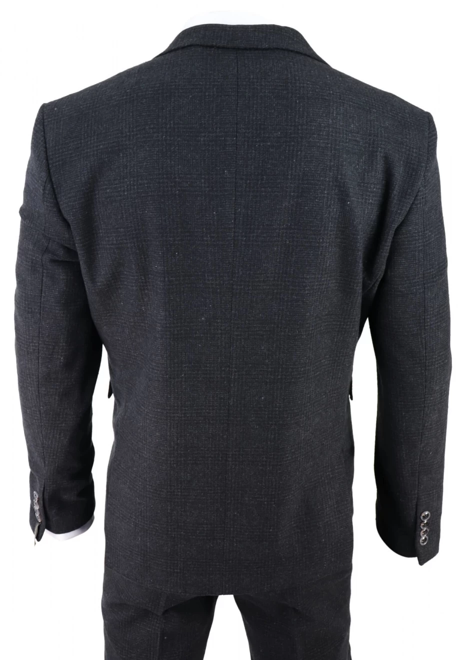 Men’s Black Glen Check 3 Piece Suit - Image 6