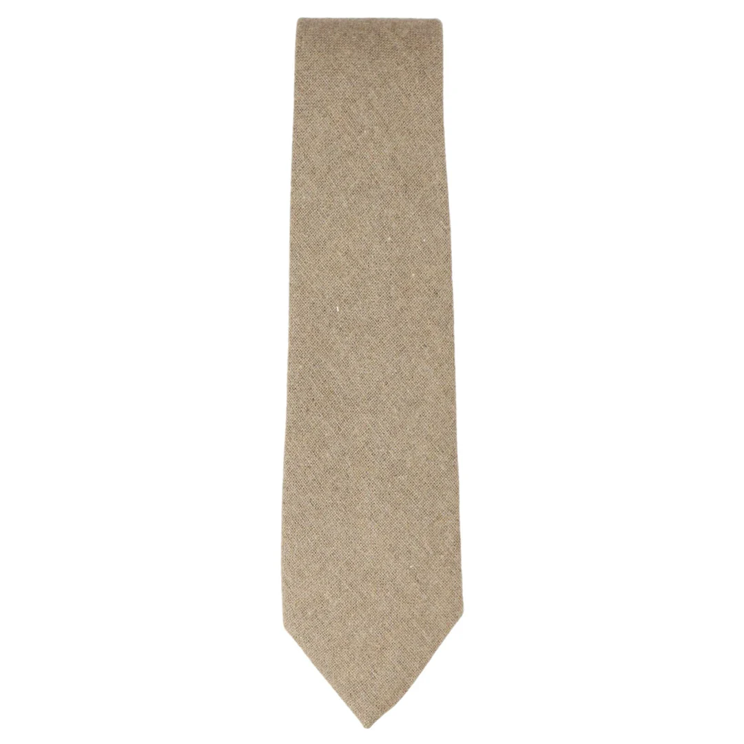 Camel Beige Oak Tweed Tie Hankie Handkerchief 2β³ - Image 2