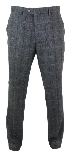 Albert – Men’s Grey Tweed Trousers