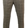 Albert – Men’s Tan Brown Tweed Trousers