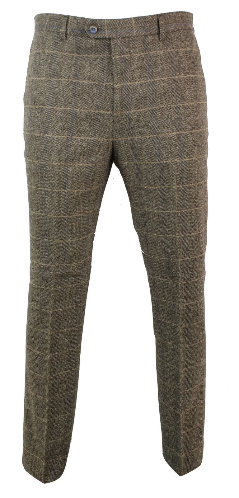Albert – Men’s Tan Brown Tweed Trousers
