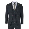 Archer – Men’s Navy Checked Herringbone Tweed Blazer