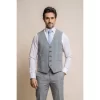 Arriga – Men’s Grey Blue Check Waistcoat