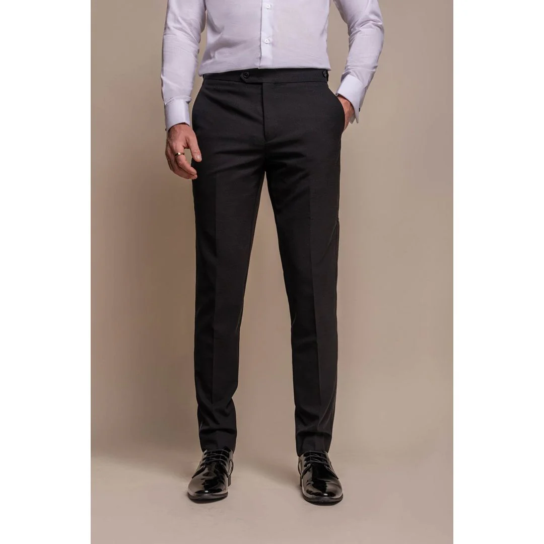 Aspen – Men’s Black Tuxedo 2 Piece Wedding Suit - Image 6