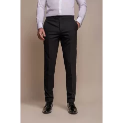 Aspen – Men’s Plain Black Classic Trousers