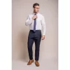 Baresi – Men’s Plain Navy Classic Trousers