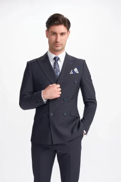 Bond – Men’s Dark Navy Double Breasted Blazer