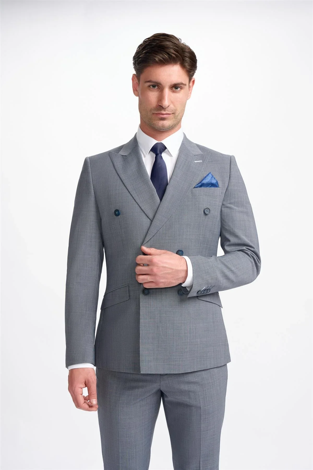 Bond – Men’s Grey Double Breasted Blazer