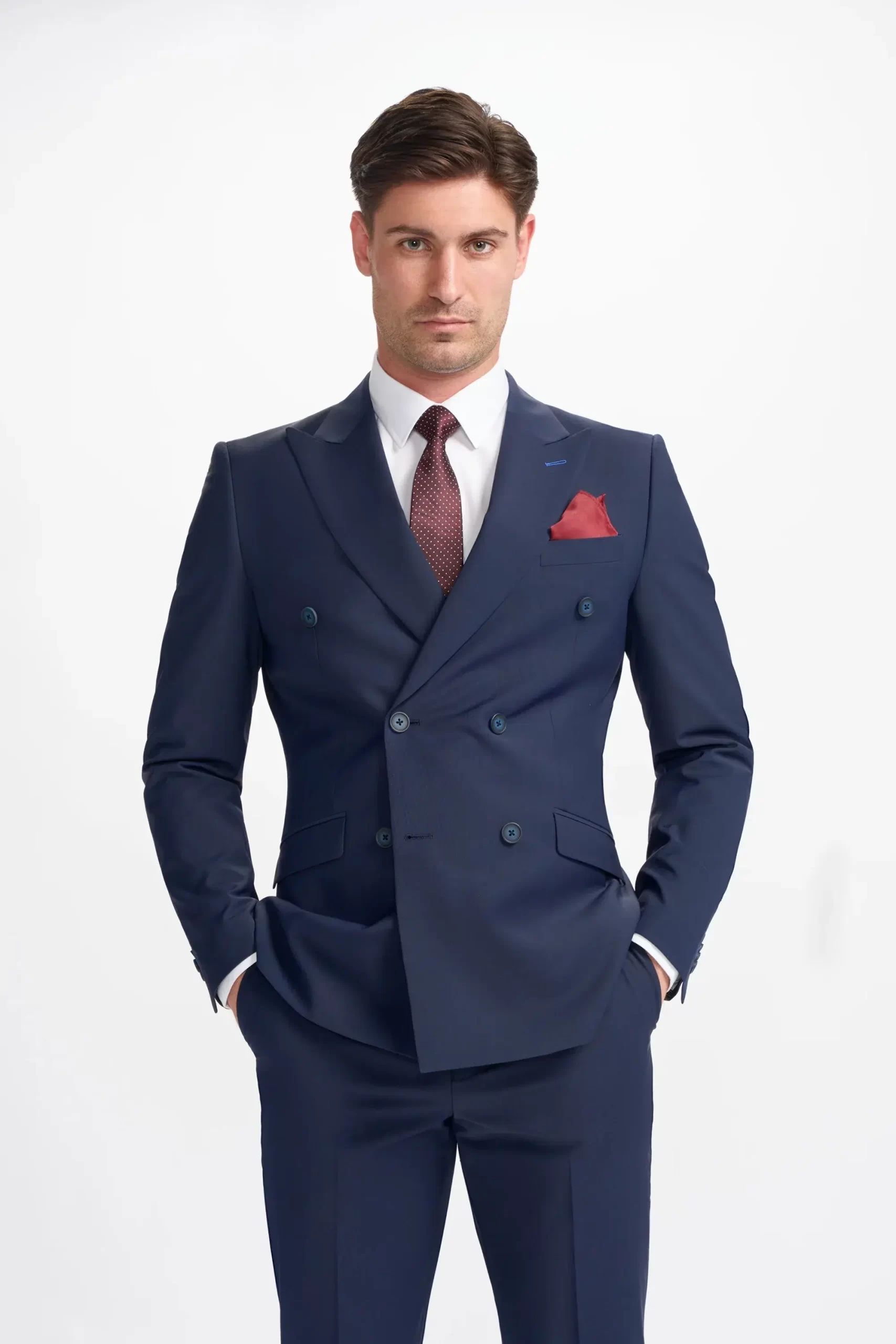 Bond – Men’s Navy 2 Piece Double Breasted Suit
