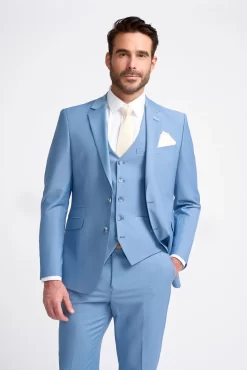 Bond – Men’s Sky Blue 3 Piece Tailored Fit Suit