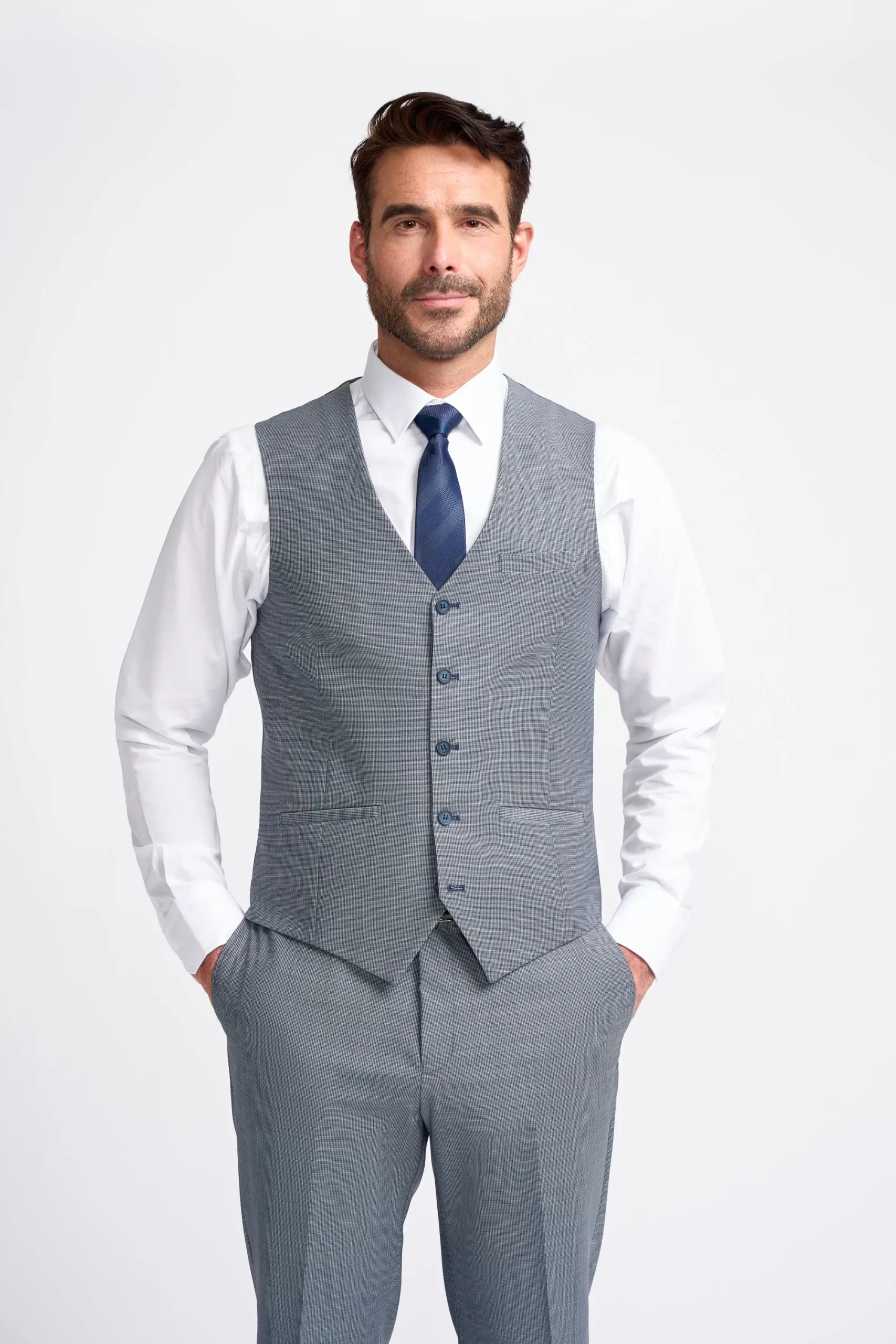 Bond – Men’s Grey 3 Piece Tailored Fit Suit - Image 8
