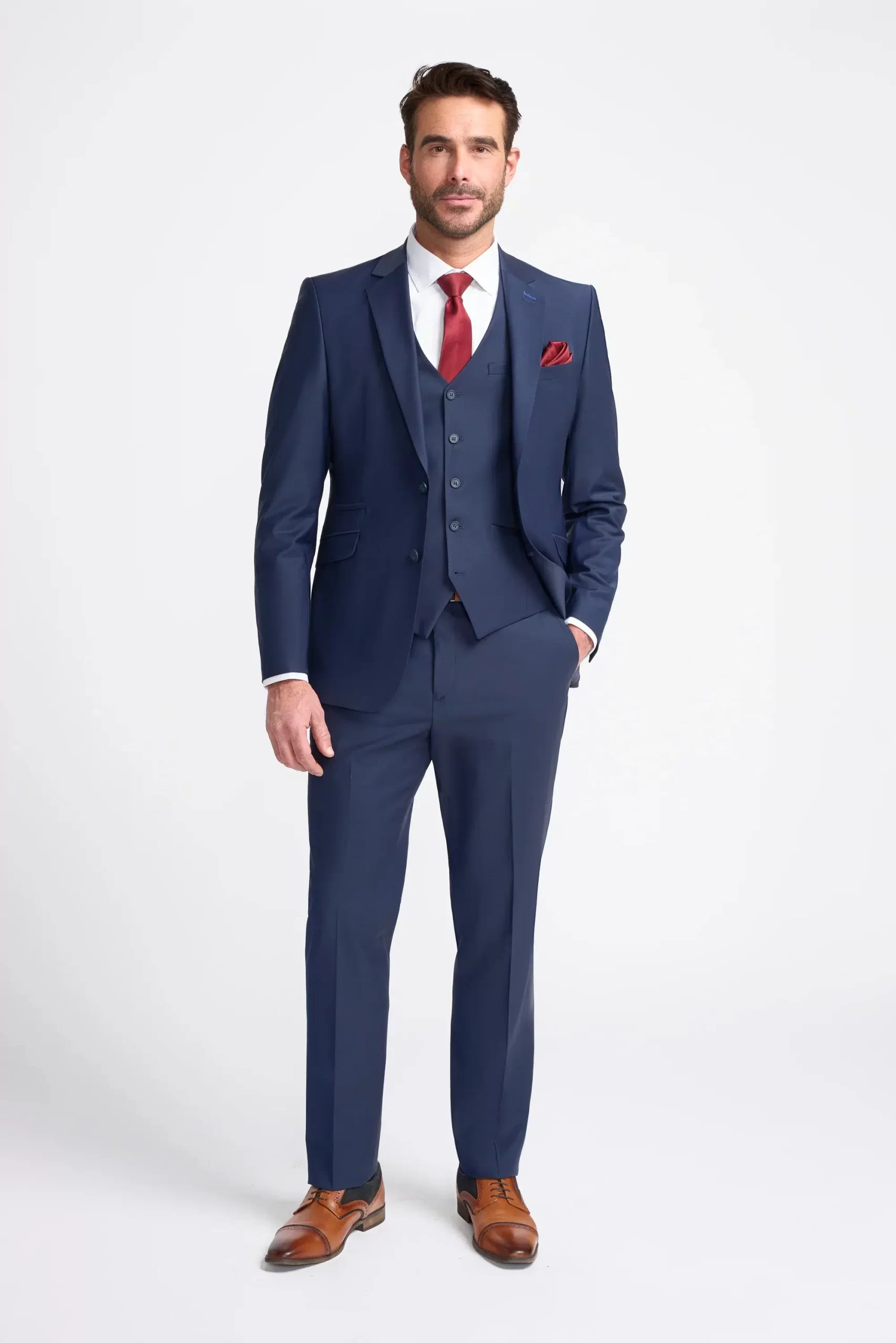 Bond – Men’s Navy 3 Piece Tailored Fit Suit - Image 8