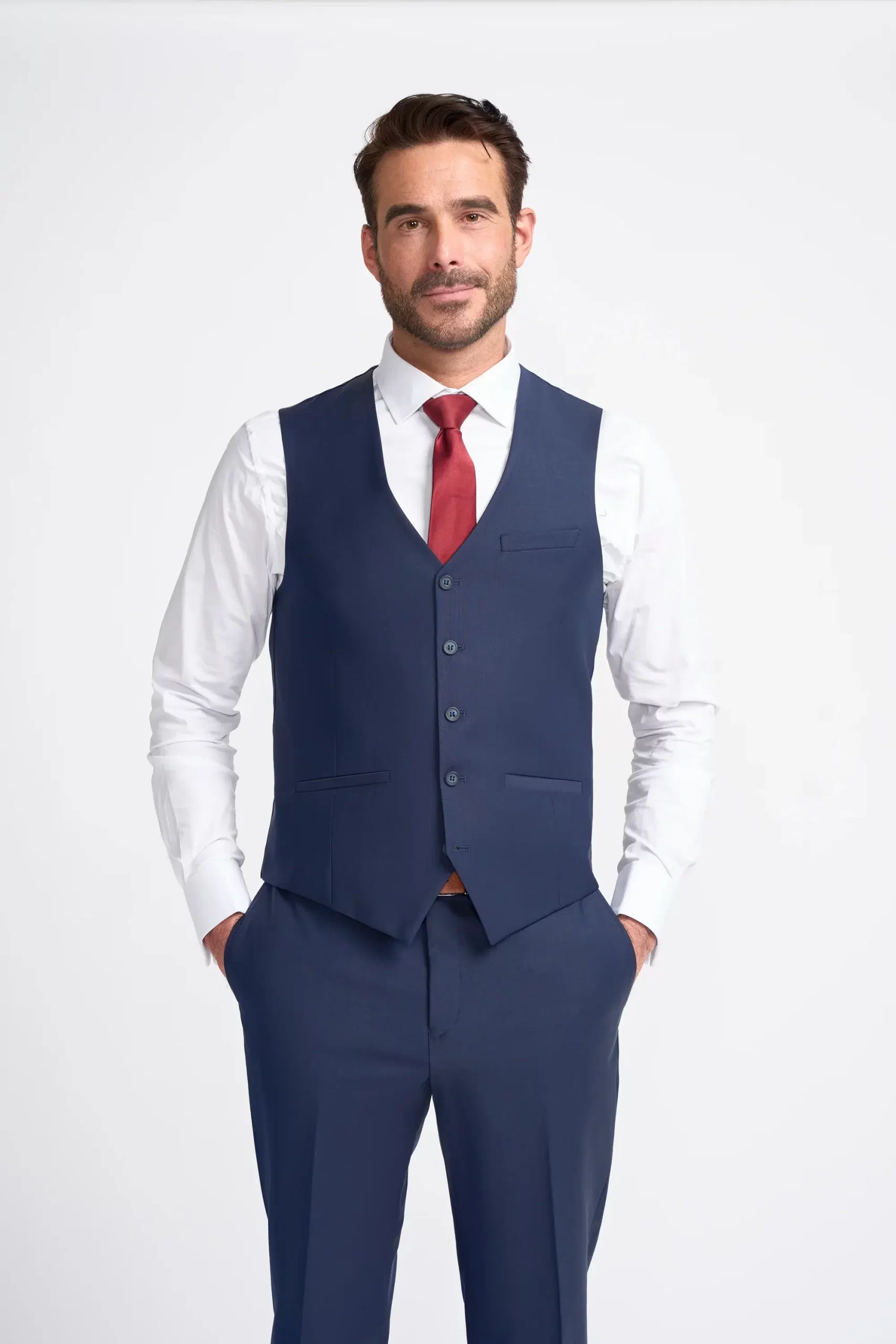 Bond – Men’s Navy 3 Piece Tailored Fit Suit - Image 6