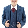 Boys Blue Tweed 3 Piece Suit Carnegi – Wedding Suit