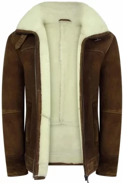 Infinity Men’s Tan-Brown Shearling Sheepskin Jacket
