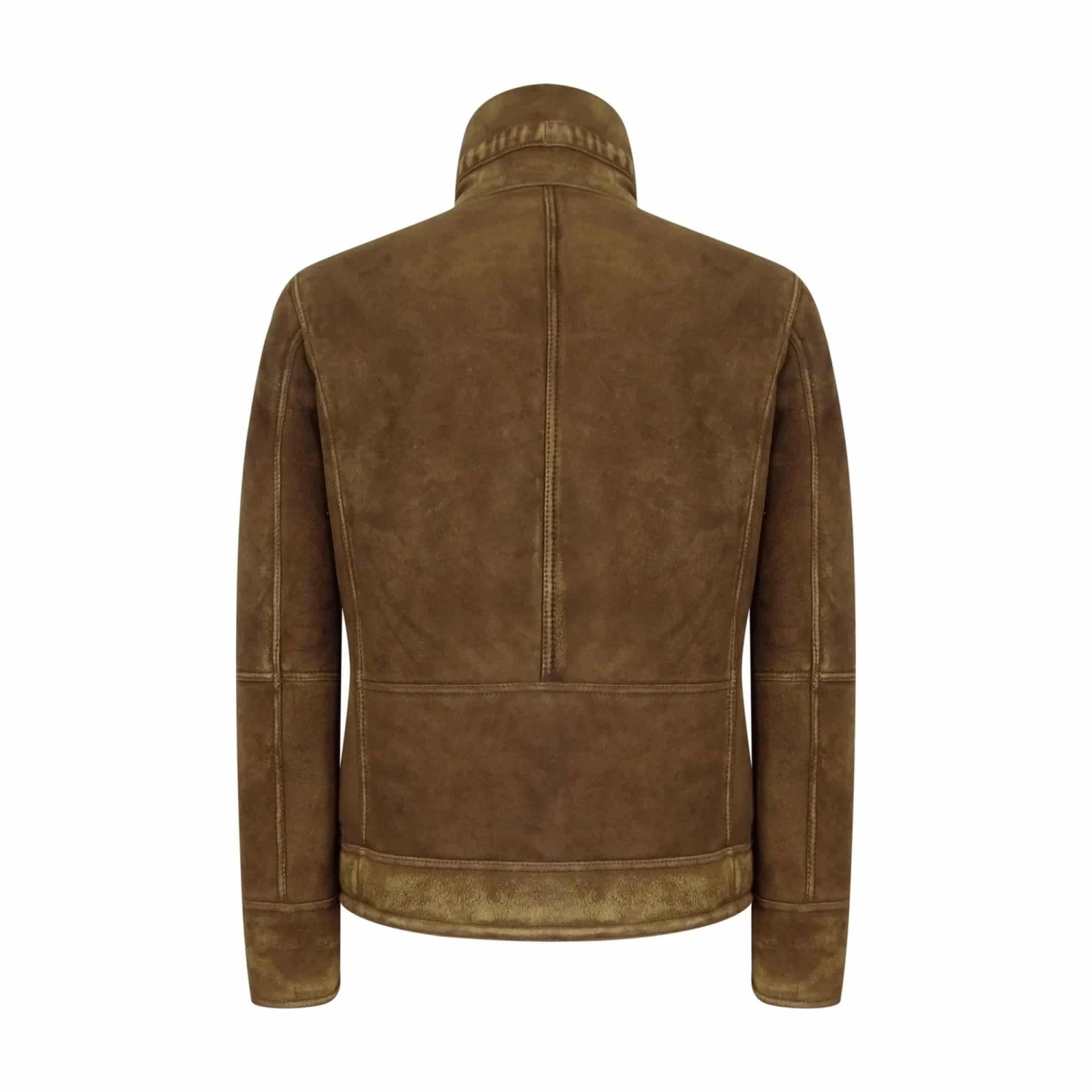 Infinity Men’s Tan-Brown Shearling Sheepskin Jacket - Image 3