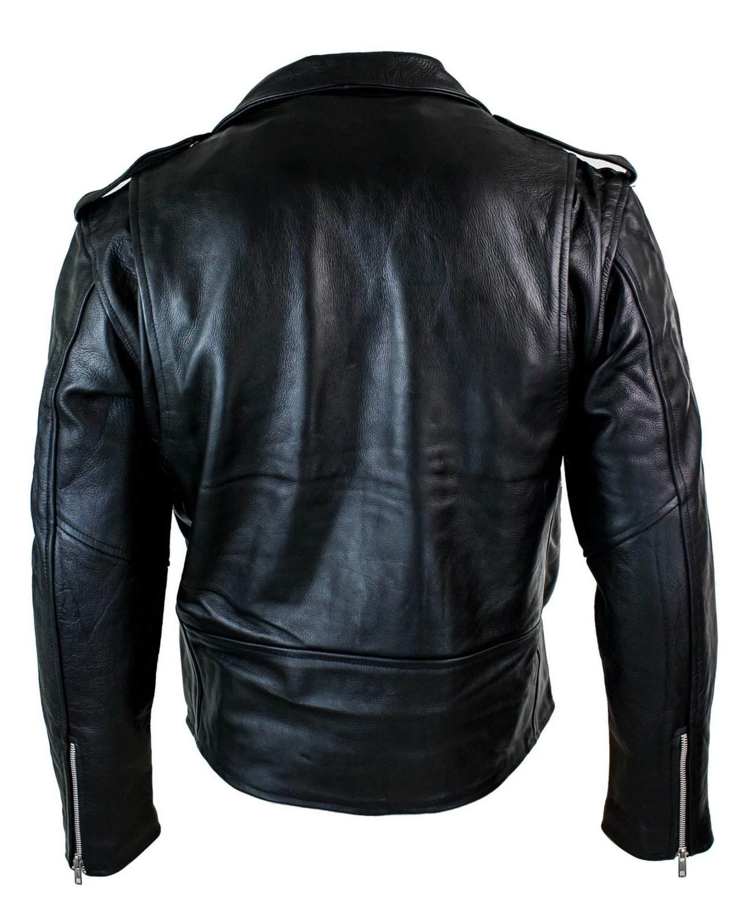 Infinity Real Leather Brando Hide Mens Cow Hide Original Cross Zip Brando Biker Motorcycle Men’s Jacket - Image 3