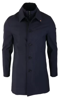 Mens Brando Navy Overcoat