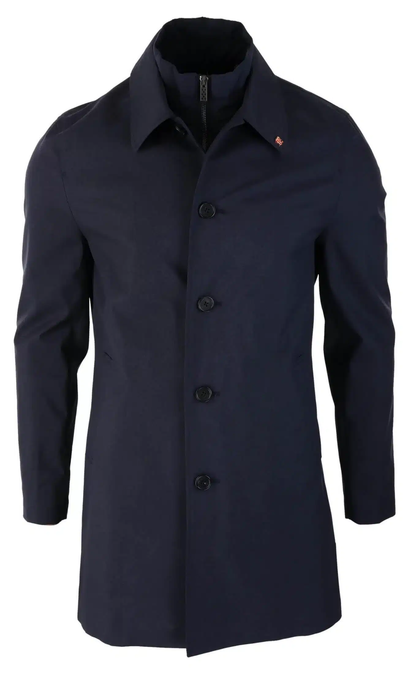 Mens Brando Navy Overcoat