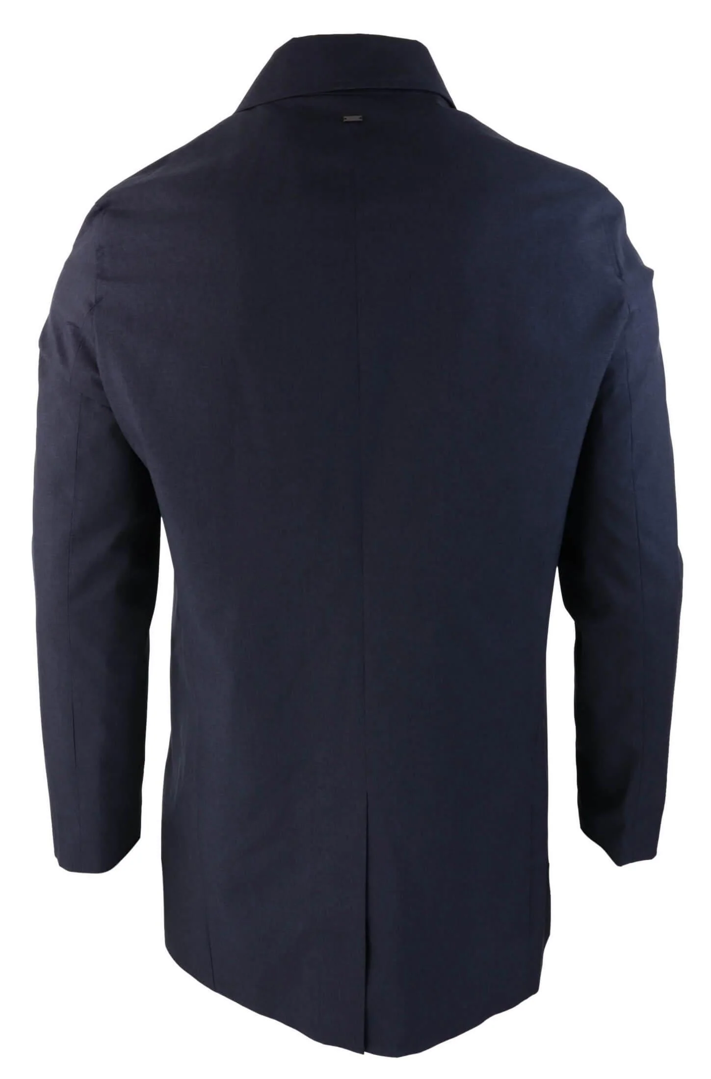 Mens Brando Navy Overcoat - Image 5