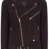 Infinity Real Leather Vintage Cross-Zip Brando Suede Men’s Jacket-Brown