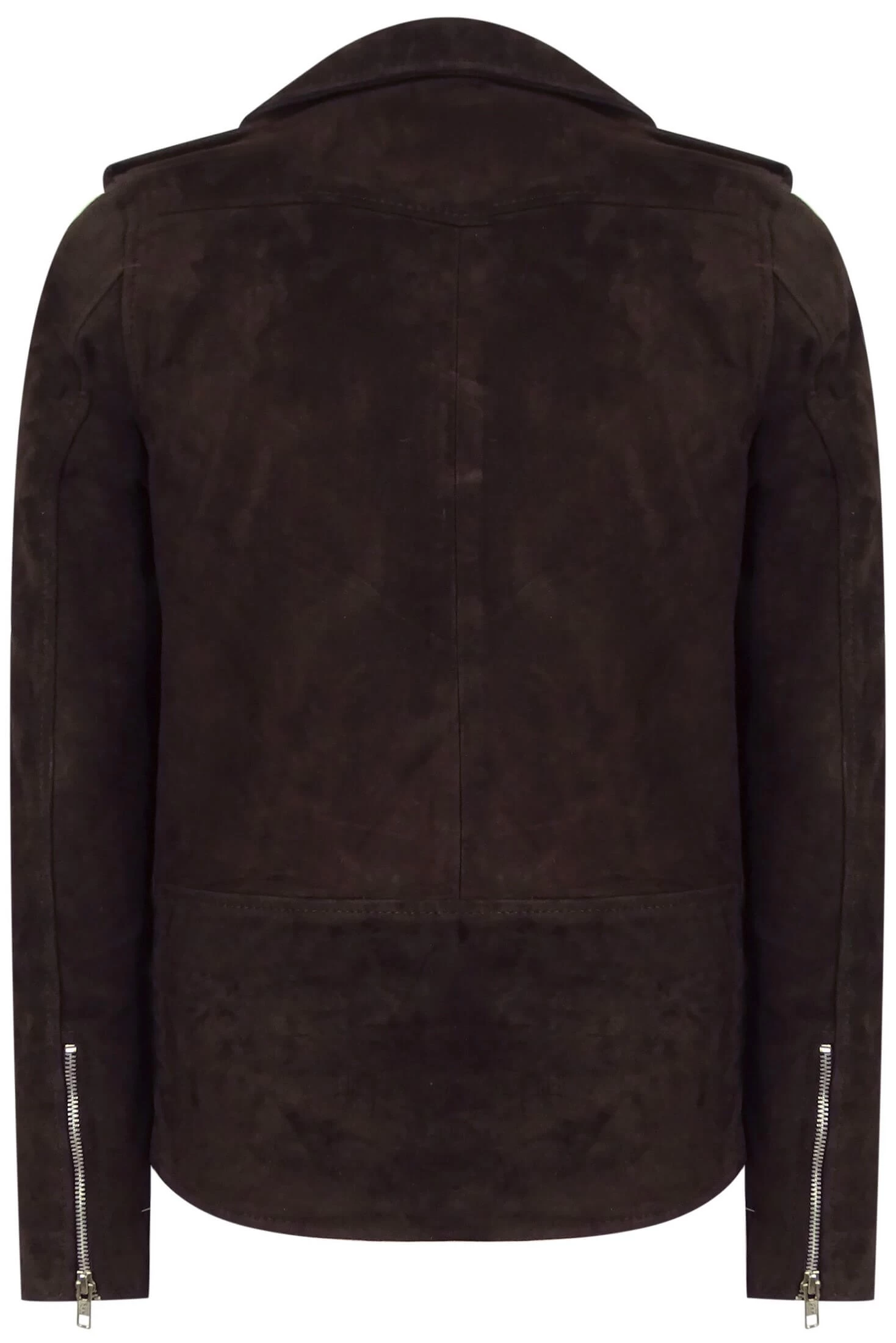 Infinity Real Leather Vintage Cross-Zip Brando Suede Men’s Jacket-Brown - Image 2