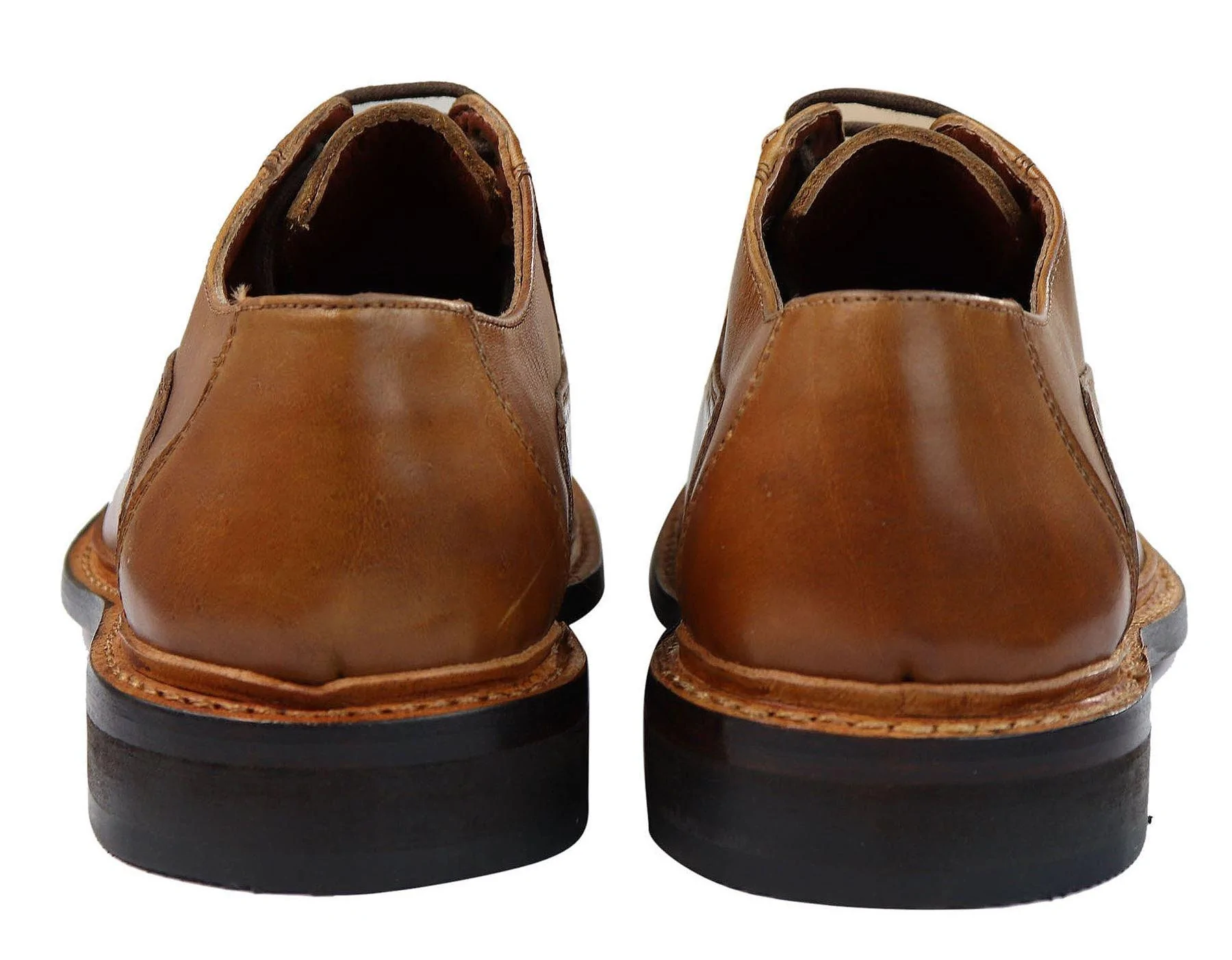 Mens Brogue Oxford Shoes Tan Brown Black Laced Leather Goodyear Welted - Image 2