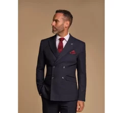 Caridi – Men’s Navy Blue Double Breasted Blazer