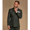 Caridi – Men’s Olive Green Double Breasted Blazer