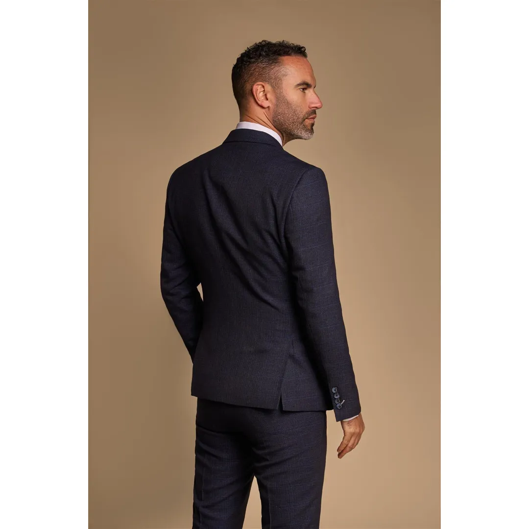 Caridi – Men’s 2 Piece Navy Blue Double Breasted Suit - Image 3
