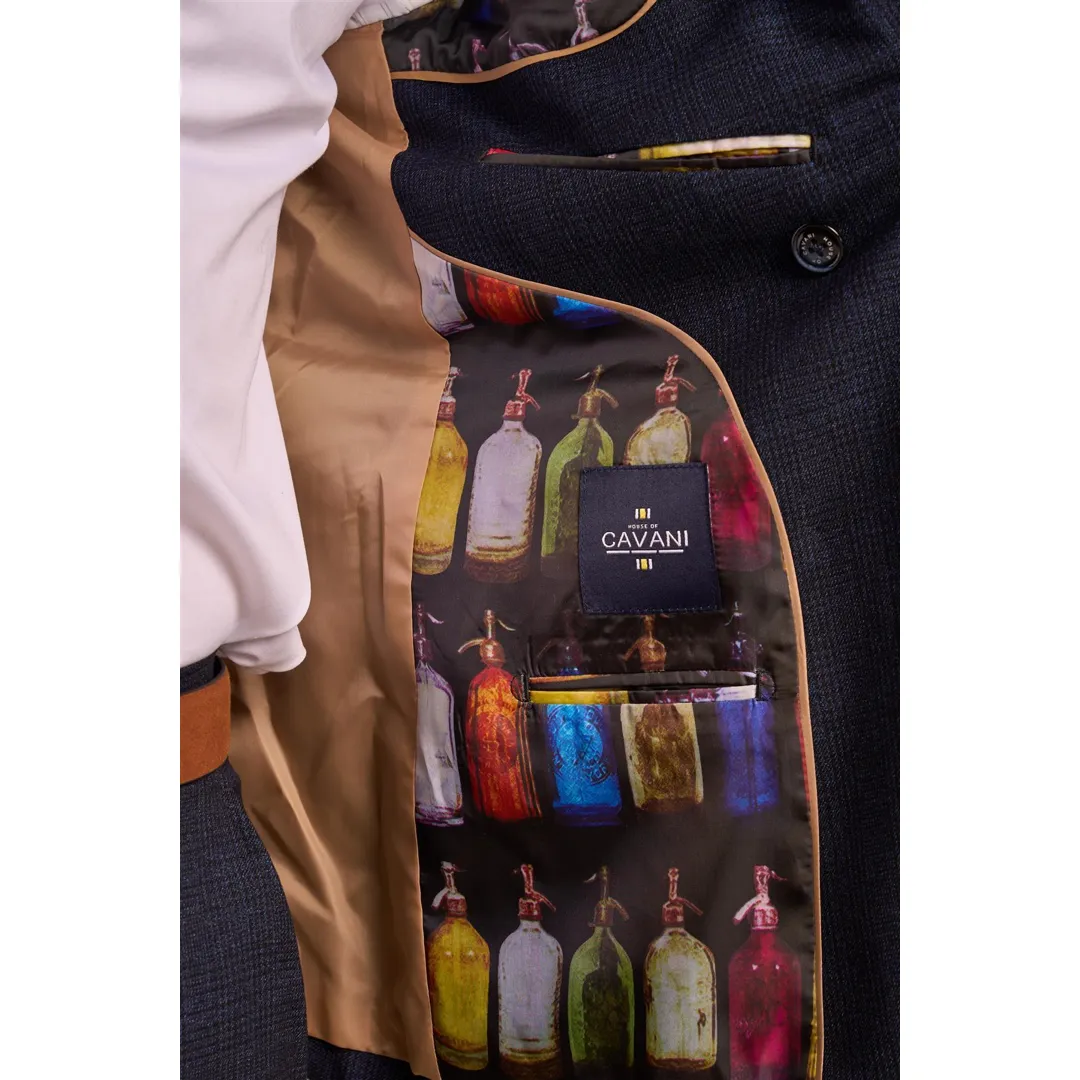 Caridi – Men’s 2 Piece Navy Blue Double Breasted Suit - Image 5