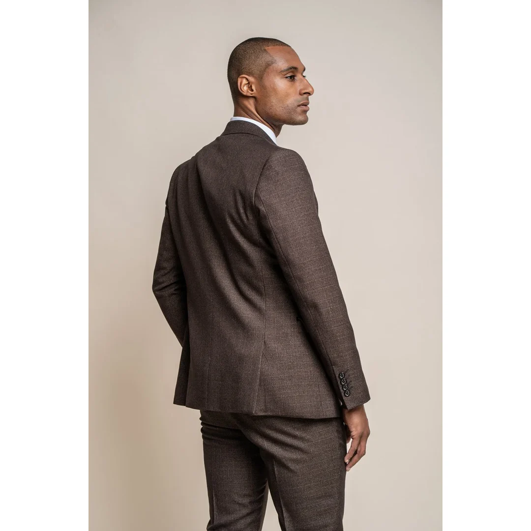 Caridi – Men’s Tweed Brown Blazer - Image 3