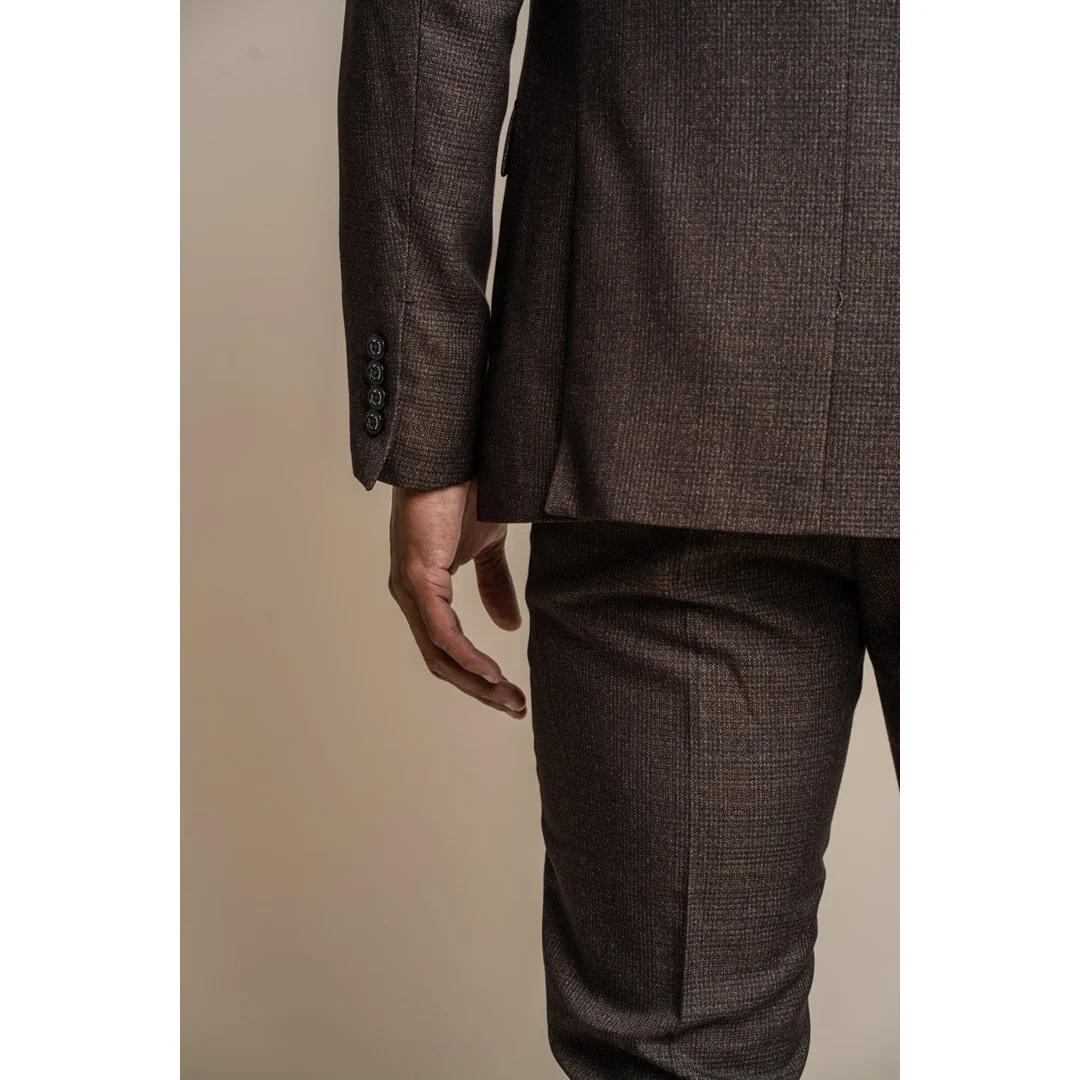 Caridi – Men’s Tweed Brown Blazer - Image 4