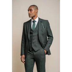 Caridi – Men’s Olive Green Tweed Blazer